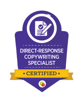 "Skilled copywriter crafting content"